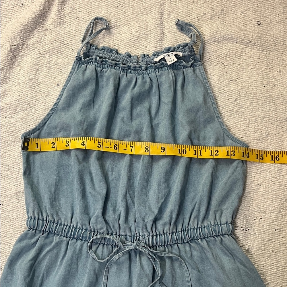 (271)Bar III Light Blue Ruffled Mini Dress - Picture 3 of 5